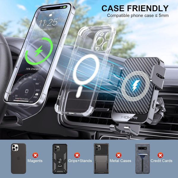 MOKPR Car Phone Holder Wireless Charger, 15W Wireless Car Ch... - Image 7