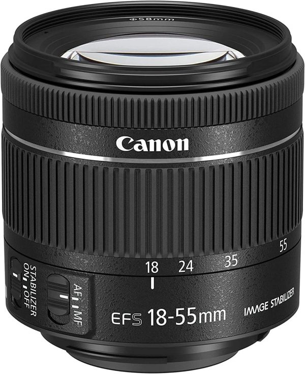 Canon EF-S 18-55 mm f/4-5.6 IS STM Lens for Camera - Black - Image 2