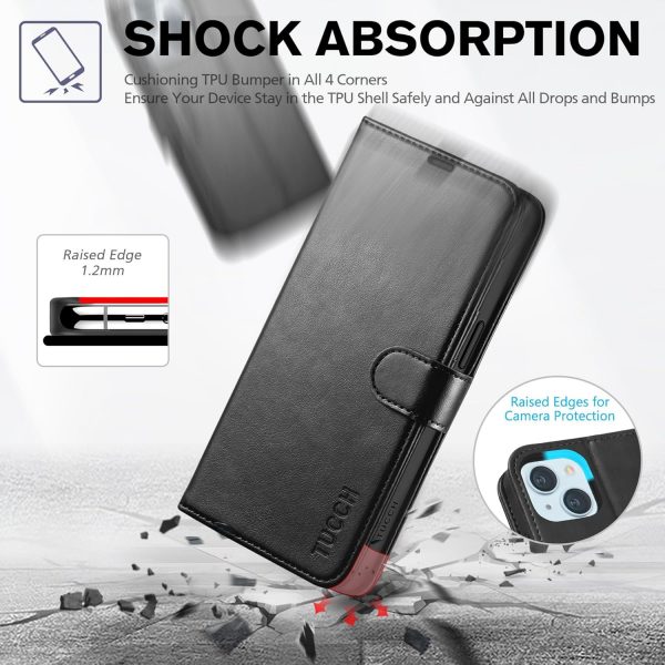TUCCH Case for iPhone 15 (6.1") 2023 5G, PU Leather Wallet M... - Image 7