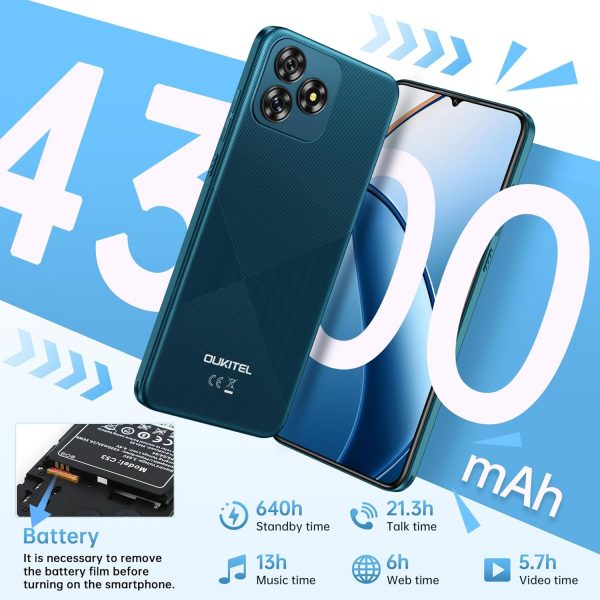 OUKITEL C53 Mobile Phones 2024, 6.6" HD+ Waterdrop Screen An... - Image 6