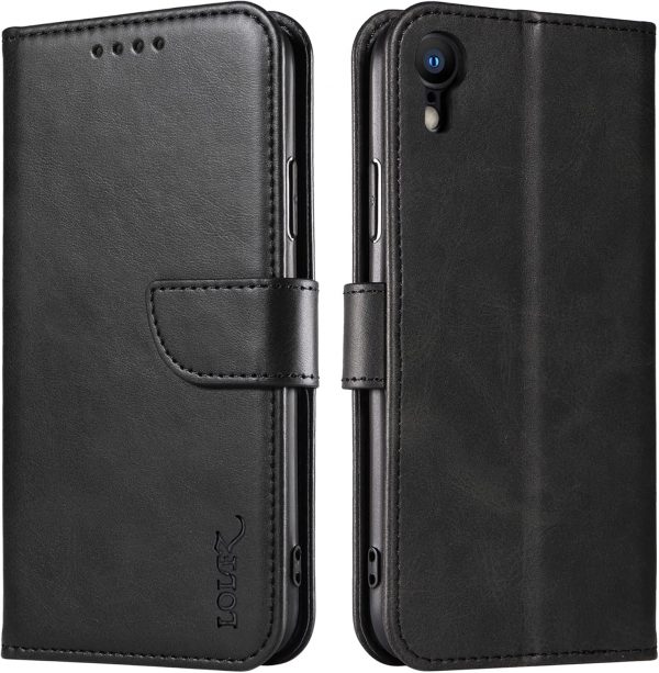 LOLFZ Wallet Case for iPhone XR, Vintage Leather Book Case w... - Image 2