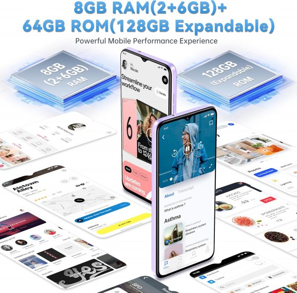 OUKITEL Mobile Phones, C57S Android 14 Phones, 8GB(2+6) RAM ... - Image 4