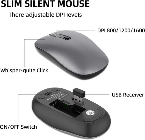Wireless Keyboard Mouse Combo, cimetech 2.4G Ultra-Thin Keyb... - Image 7