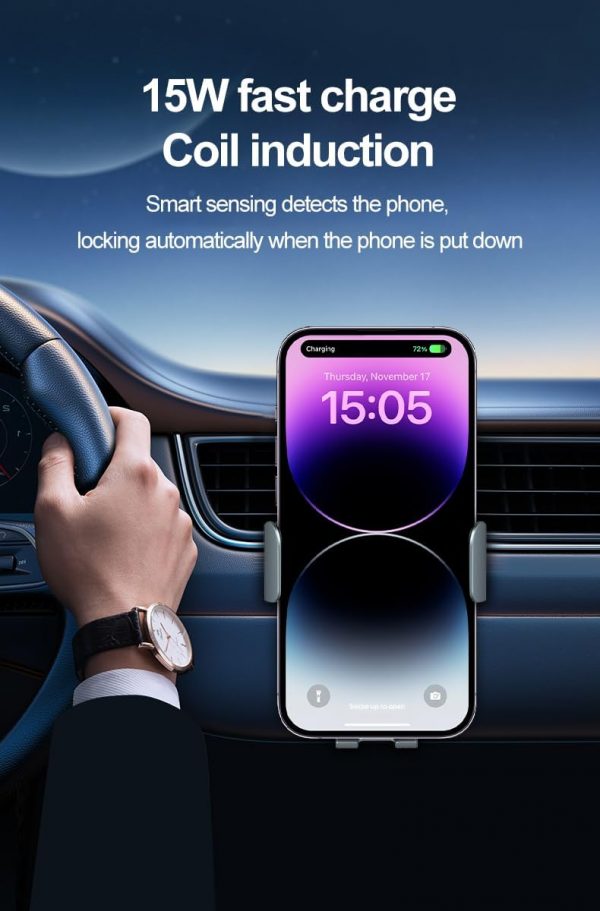 MMOBIEL Wireless Car Charger Automatic Phone Clamp Car Mount... - Image 4