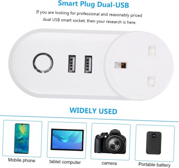 WiFi Smart Plug Dual-USB Smart Smart Plug USB Plug USB Outle... - Image 4