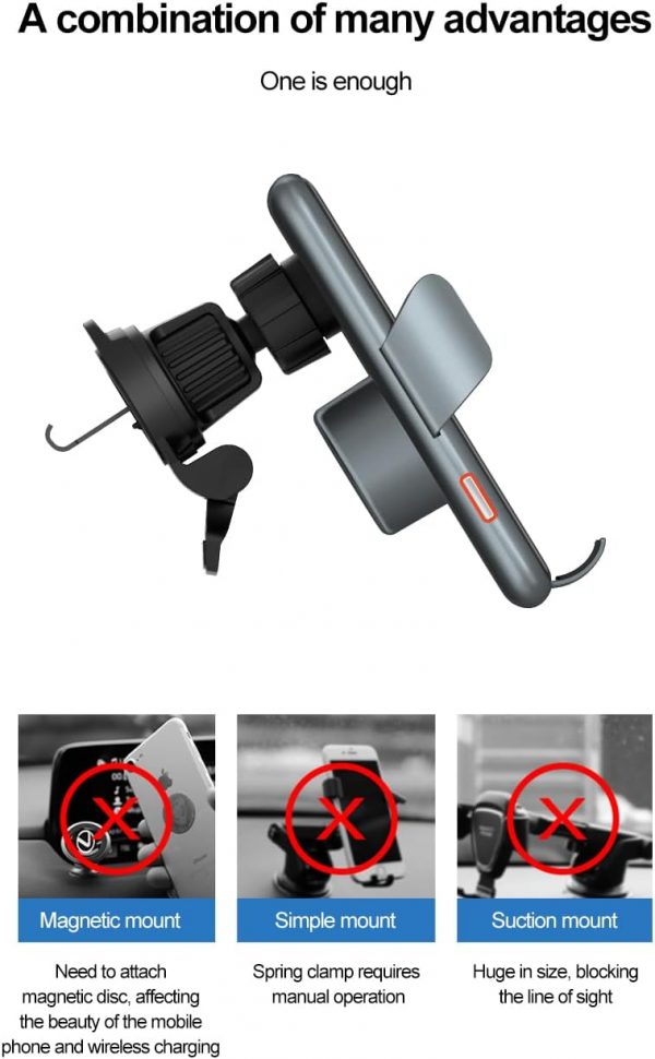 MMOBIEL Wireless Car Charger Automatic Phone Clamp Car Mount... - Image 2