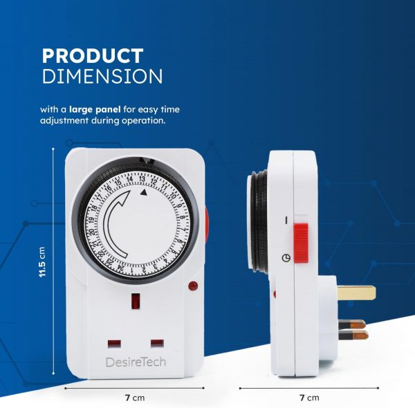 Desiretech Plug-in Timer Switch, 24 Hour Segment Timer, Ligh... - Image 3