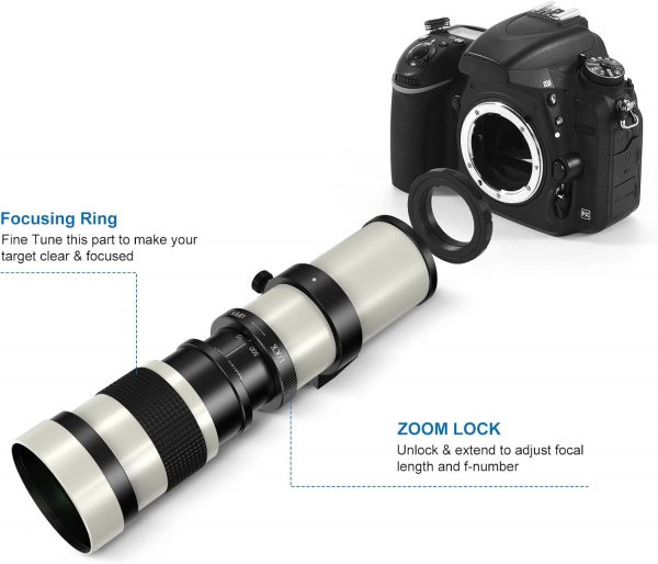EF/EF-S 420-800mm F/8.3 Telephoto Zoom Lens - Manual DSLR Ca... - Image 4