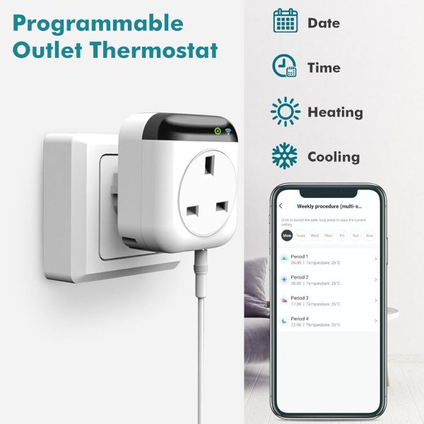 Jadeshay Thermostat,Wireless Programmable Smart WLAN Thermos... - Image 9