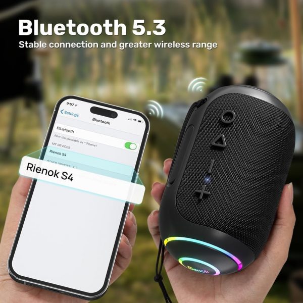 RIENOK Bluetooth Speaker Wireless Portable Waterproof Speake... - Image 3
