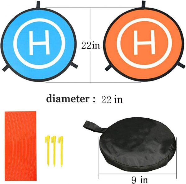Drone Landing Pad, 22"/55cm Waterproof Portable Foldable Hel... - Image 6