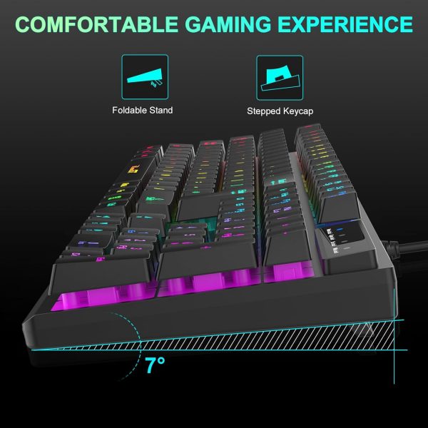 Gaming Keyboard and Mouse, RaceGT USB Backlit 104 Keys Wired... - Image 4