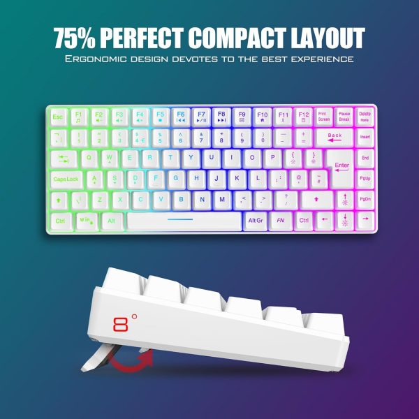 RedThunder K84 75% Wireless Gaming Keyboard and Mouse Rainbo... - Image 7