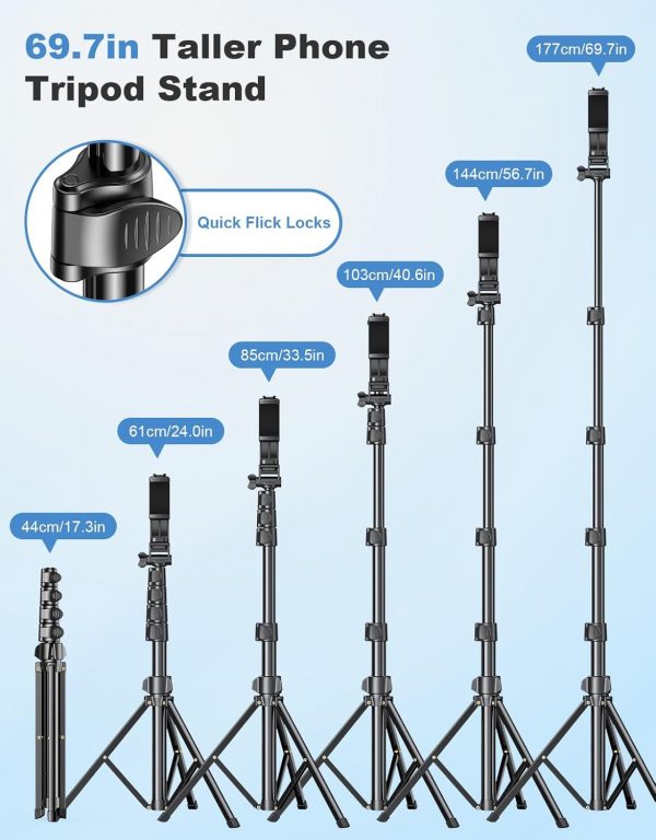 CIRYCASE Phone Tripod, Monopods, 177cm Extendable Selfie Sti... - Image 5
