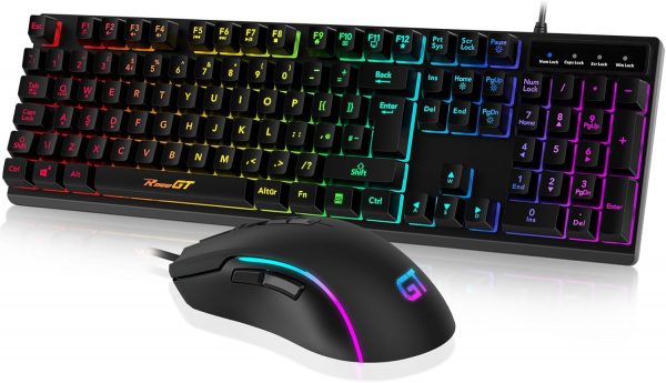 Gaming Keyboard and Mouse, RaceGT USB Backlit 104 Keys Wired... - Image 2