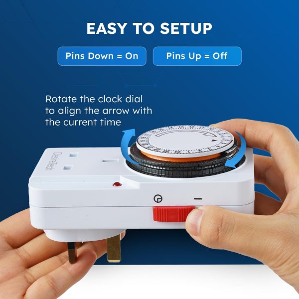 Desiretech Plug-in Timer Switch, 24 Hour Segment Timer, Ligh... - Image 5