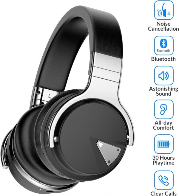 GarageRock E7 Active Noise Cancelling Headphones Bluetooth a... - Image 3