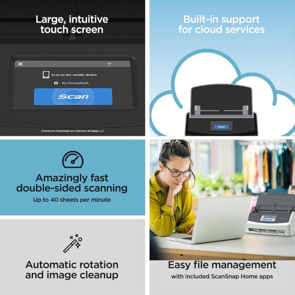 ScanSnap iX1600 Black Document Scanner 5GHz - Desktop, Doubl... - Image 6