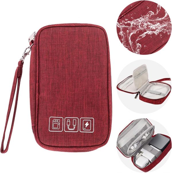 NEUSID Small Travel Cable Organiser Bag, Cable Pouch, Electr... - Image 4