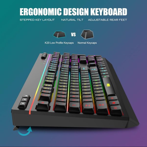 RedThunder K20 Wireless Keyboard and Mouse Combo, UK Layout ... - Image 7