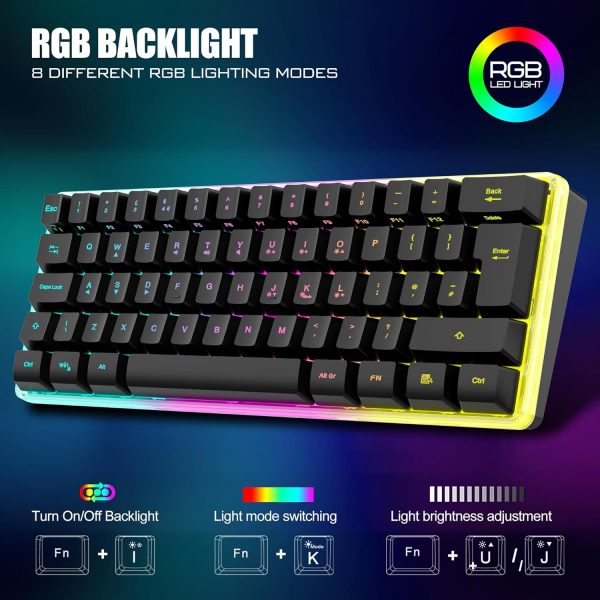 RedThunder K62 Wireless 60% RGB Gaming Keyboard and Mouse Co... - Image 4