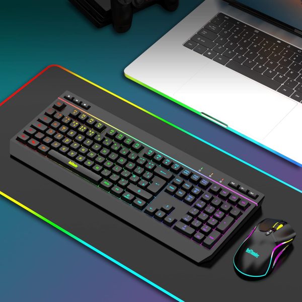 RedThunder K20 Wireless Keyboard and Mouse Combo, UK Layout ... - Image 8