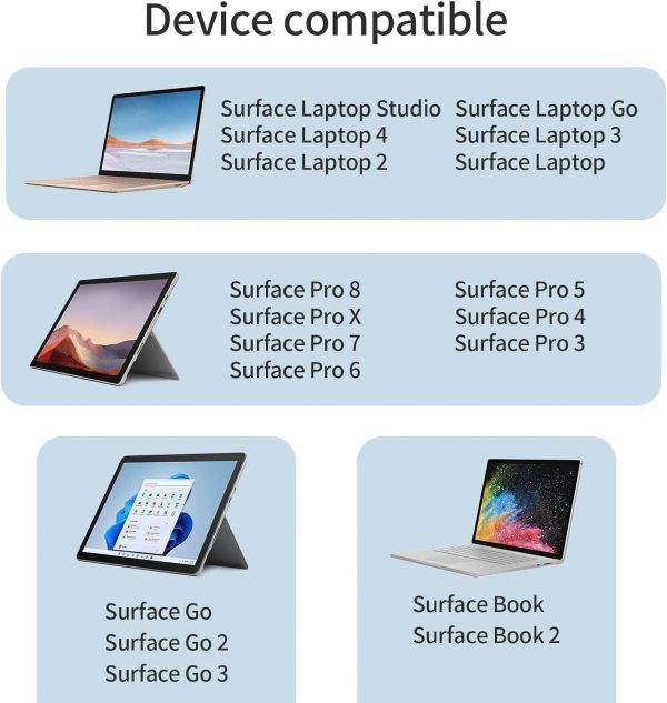 Surface Laptop Charger 65W Surface Pro Charger Compatible fo... - Image 3