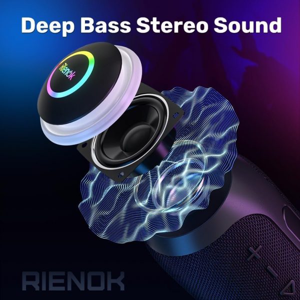 RIENOK Bluetooth Speaker Wireless Portable Waterproof Speake... - Image 10