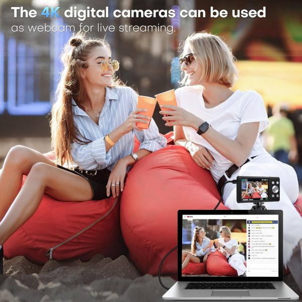 Digital Camera, 4K Autofocus Compact Camera with 32G SD Card... - Image 8