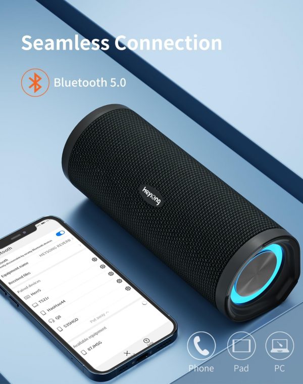 HEYSONG Portable Bluetooth Speaker, Waterproof Outdoor Speak... - Image 7