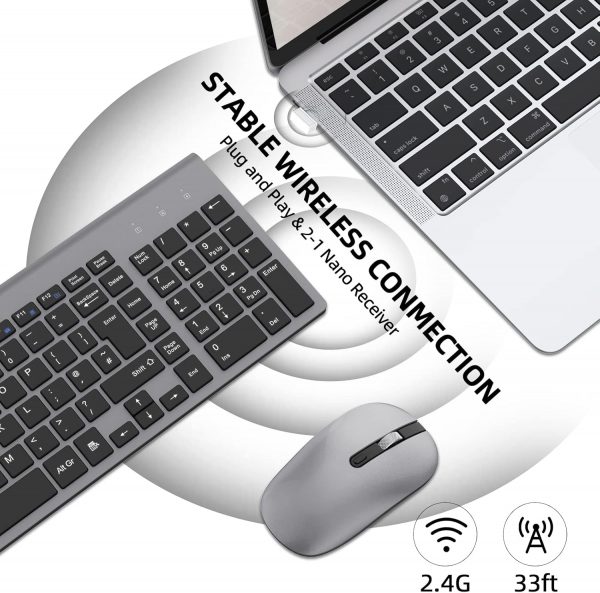 Wireless Keyboard Mouse Combo, cimetech 2.4G Ultra-Thin Keyb... - Image 4