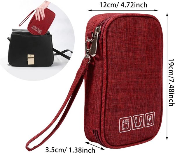 NEUSID Small Travel Cable Organiser Bag, Cable Pouch, Electr... - Image 3