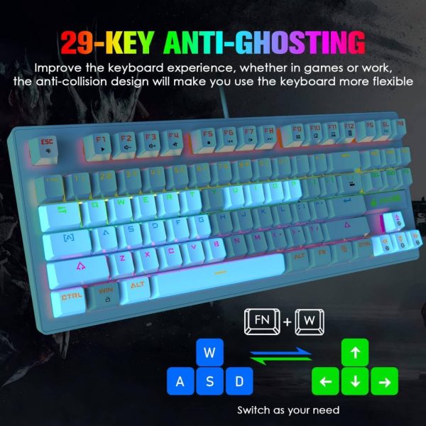 LexonElec RK-550 Gaming Keyboard and Mouse with Mousepad, TK... - Image 6
