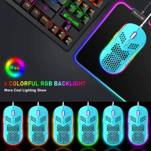 LexonElec RK-550 Gaming Keyboard and Mouse with Mousepad, TK... - Image 9