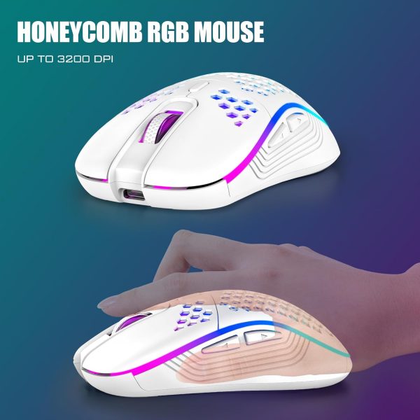 RedThunder K84 75% Wireless Gaming Keyboard and Mouse Rainbo... - Image 5