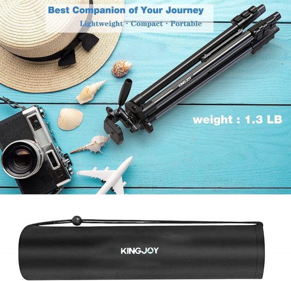 KINGJOY 71'' Camera Tripod Compatible with Canon Nikon Phone... - Image 5