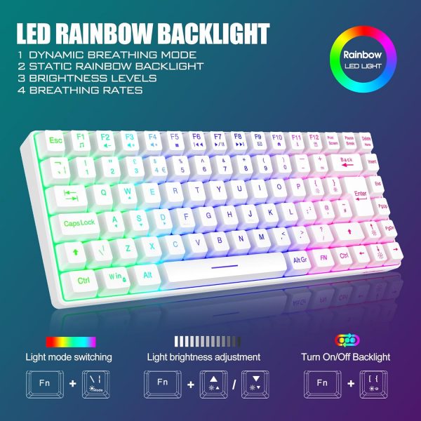 RedThunder K84 75% Wireless Gaming Keyboard and Mouse Rainbo... - Image 4
