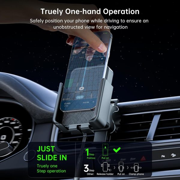 Polmxs Car Phone Holder Wireless Charger, 15W Wireless Car C... - Image 5