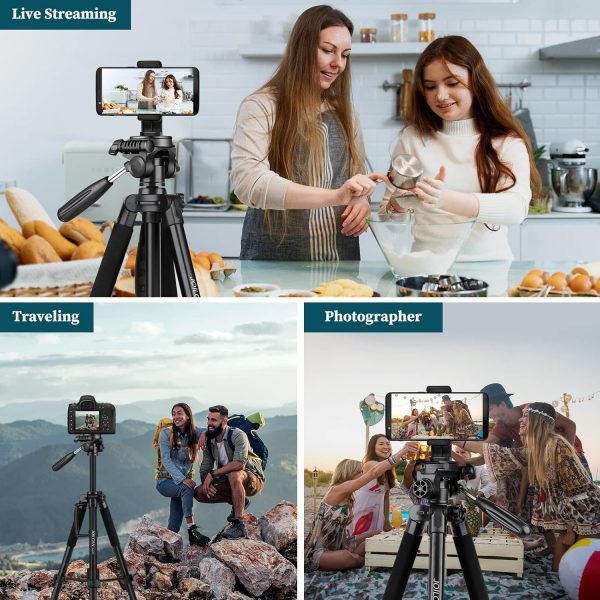 JOILCAN 73" Camera Tripod, Aluminum DSLR Monopod tripod with... - Image 9