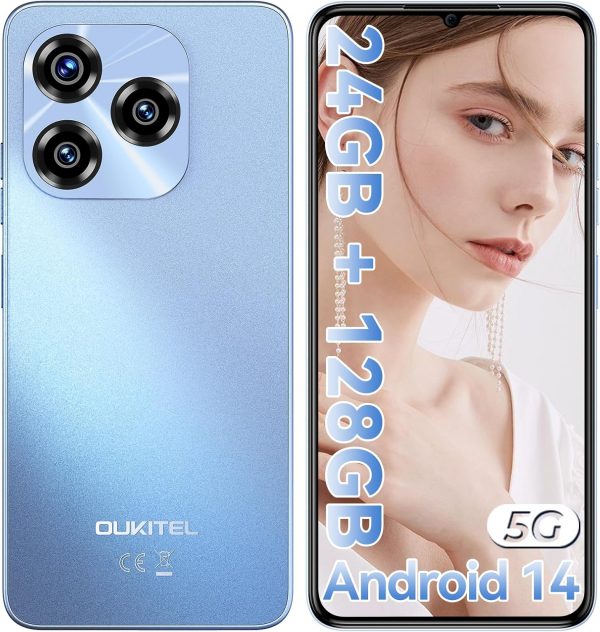 OUKITEL C50 Mobile phones 5g - Android 14 phone 24GB+128GB (... - Image 2