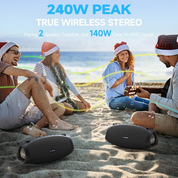 W-KING Portable Bluetooth Speaker Wireless, 120W PEAK IPX6 W... - Image 10