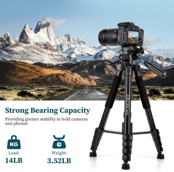 JOILCAN 73" Camera Tripod, Aluminum DSLR Monopod tripod with... - Image 8