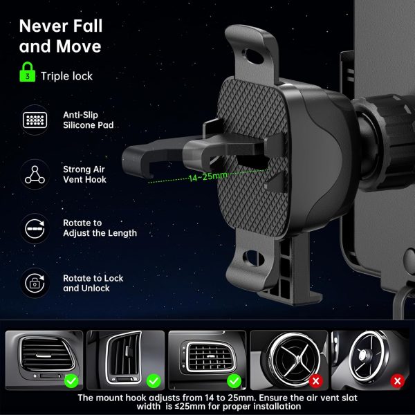 Polmxs Car Phone Holder Wireless Charger, 15W Wireless Car C... - Image 7