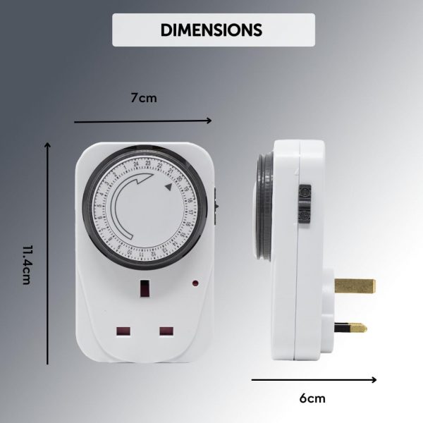 Defender 24 Hour Segment Timer Switch - Energy Saver Plug St... - Image 6