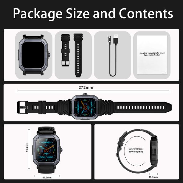 Smart Watch for Men Women, 1.85" HD Smartwatch (Answer/Make ... - Image 8