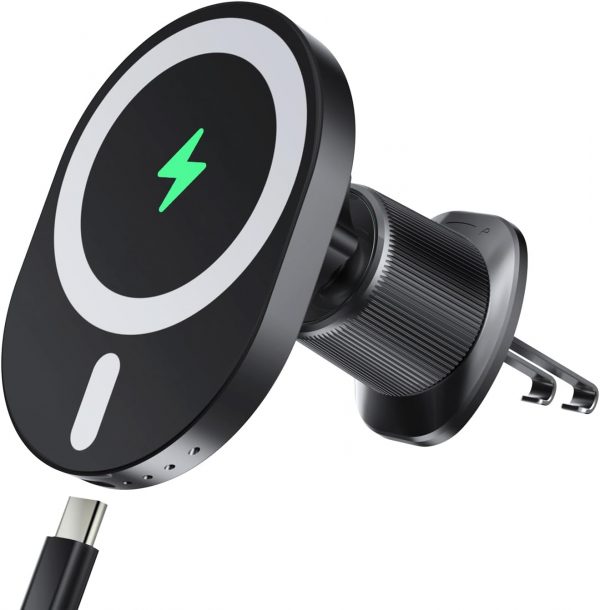 Mag-safe Car Charger Mount,15W Fast Charging,20xN55 Magnets,... - Image 2