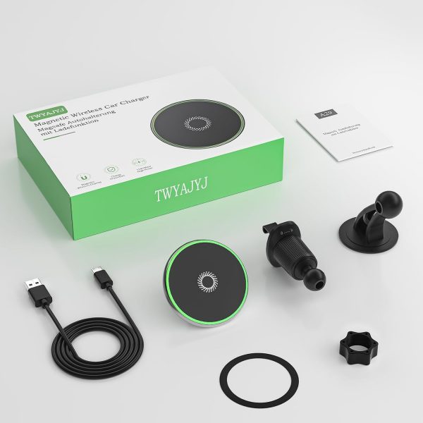 TWYAJYJ 15W for Magsafe Car Mount Charger, Wireless Car Char... - Image 8