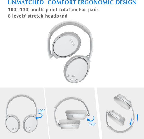 Srhythm NC35 Noise Cancelling Wireless Headphones Bluetooth ... - Image 8