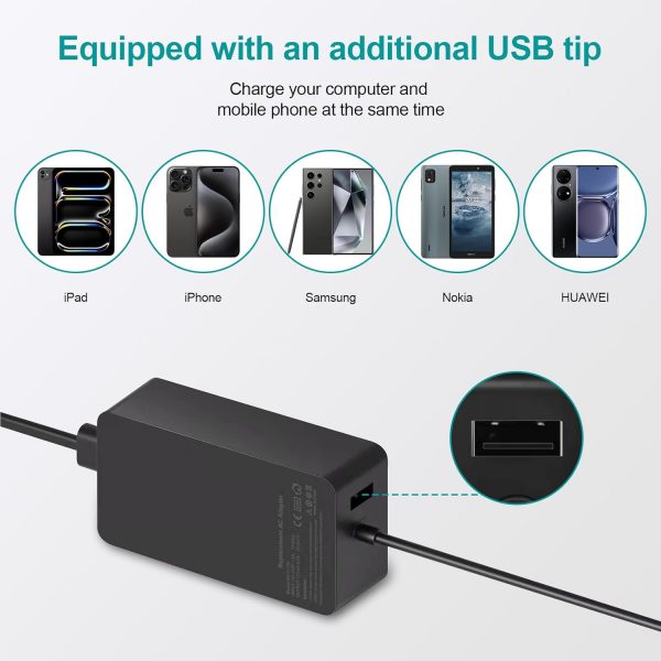 65W Surface Pro laptop charger replacement for Microsoft Sur... - Image 4