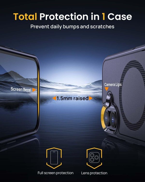Lanhiem Magnetic for iPhone 16 Case with Privacy Screen Prot... - Image 6